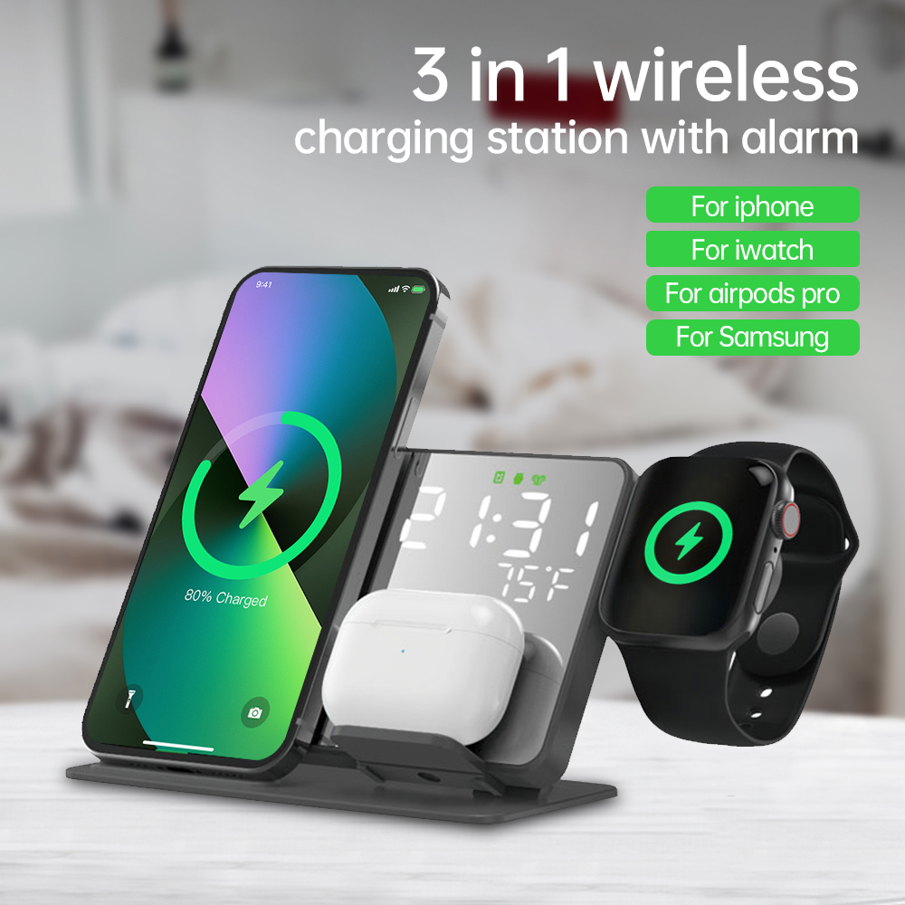 Smartwatch Watches Digital - Pengisi Daya Nirkabel 3 In 1