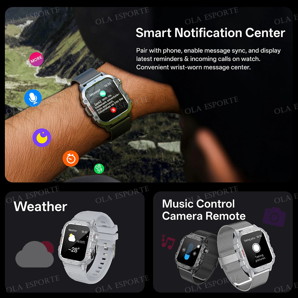 Jam Tangan Pintar Militer Tang - Smartwatch Rugged Watches For Men ulasan dan harga