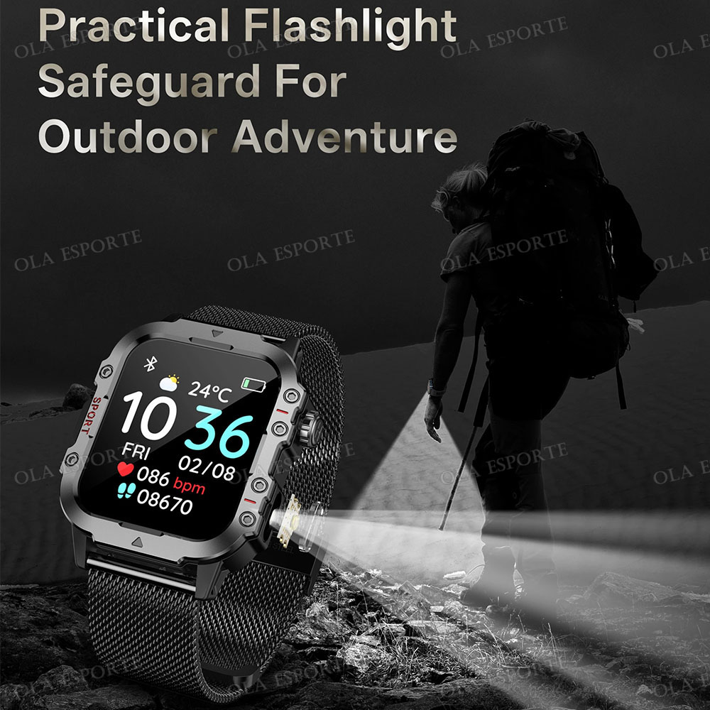 Jam Tangan Pintar Militer Tang - Smartwatch Rugged Watches For Men ulasan dan harga