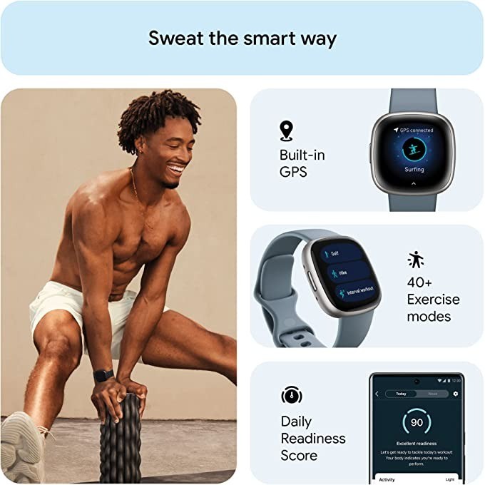 Fitbit Versa 4 Jam Tangan Pint - Smartwatch Watches Digital ulasan dan harga