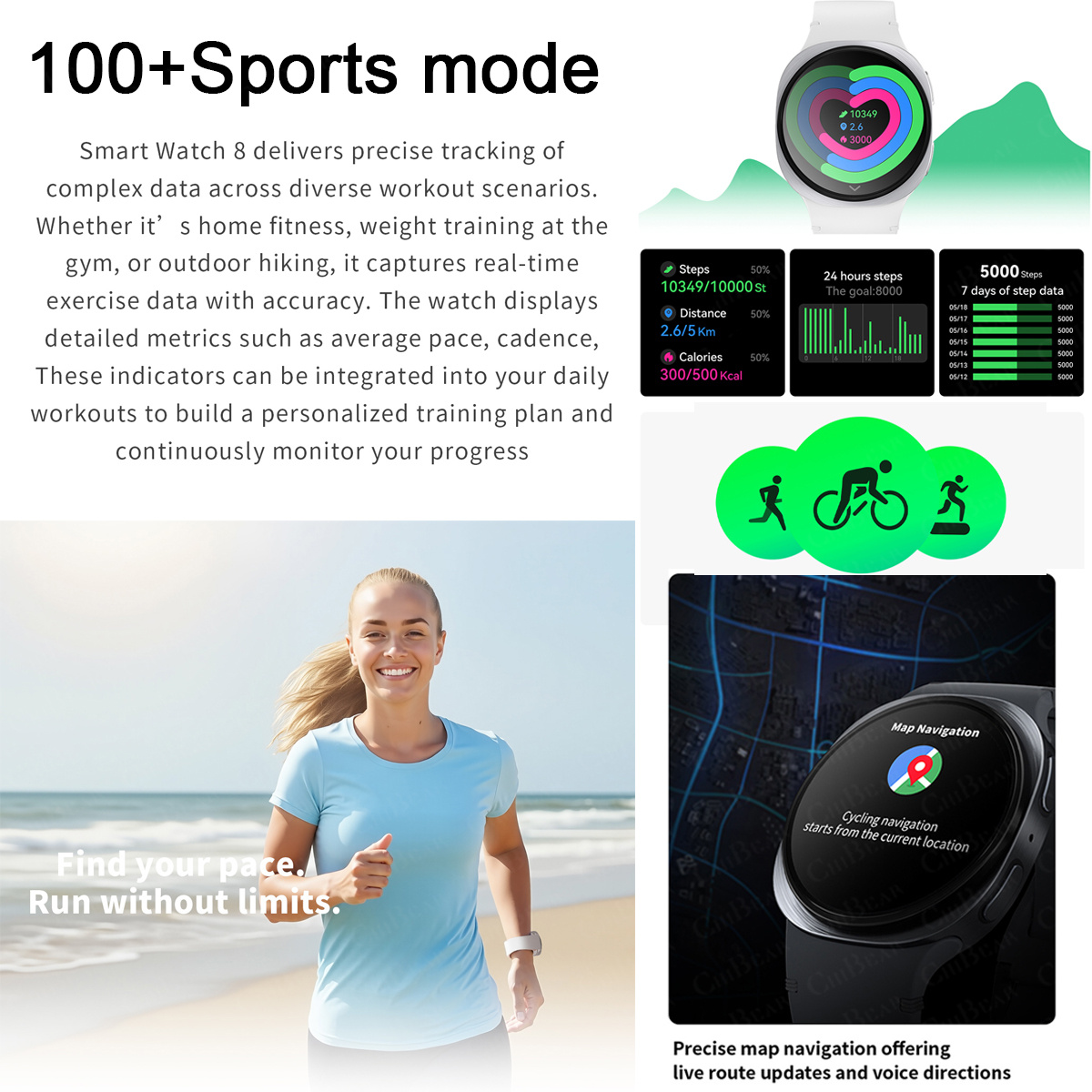 Jam Tangan Baru 2026 8 Mini GP - Smartwatch Professional Watches For Men ulasan dan harga