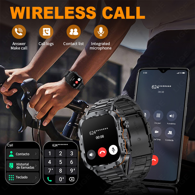 LIGE 2025 Jam Tangan Pintar Mi - Smartwatch Rugged Watches For Men ulasan dan harga