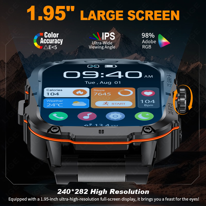 LIGE 2025 Jam Tangan Pintar Mi - Smartwatch Rugged Watches For Men ulasan dan harga