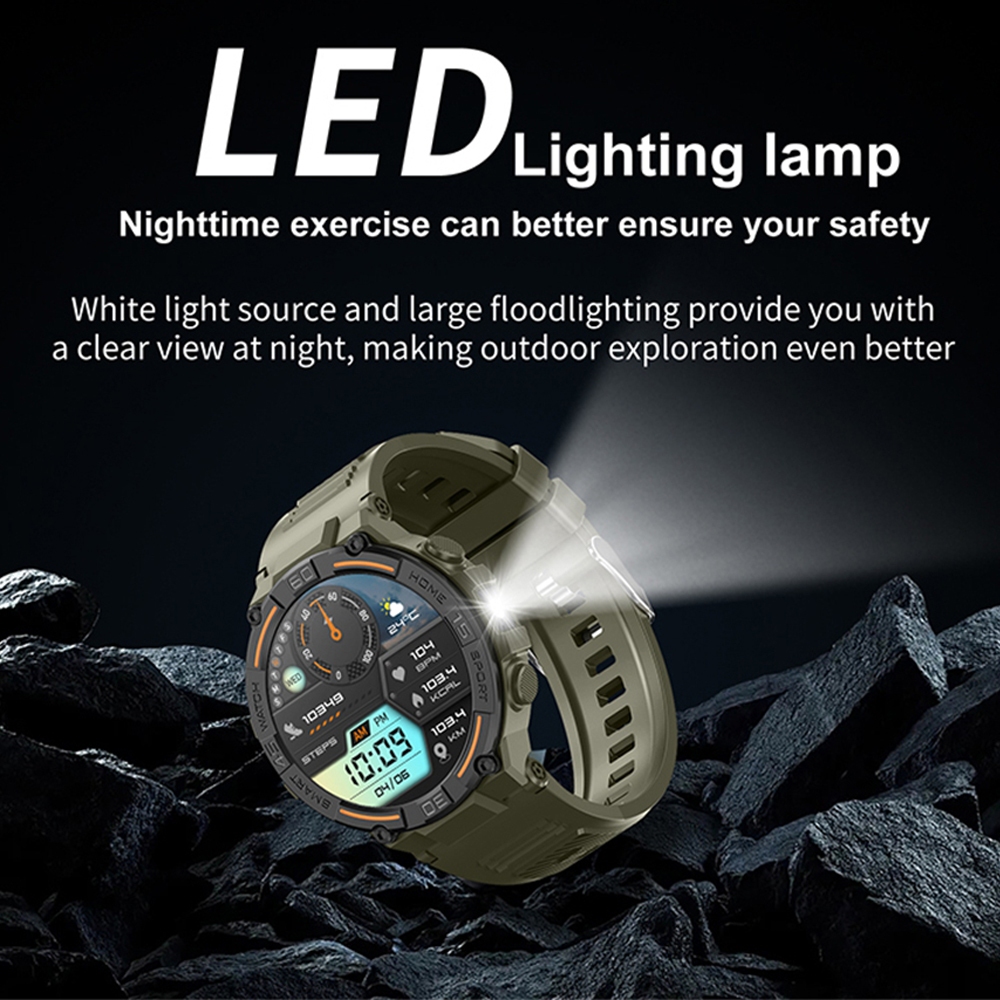 Jam Tangan Pintar Militer Luar - Smartwatch Rugged Watches For Men ulasan dan harga