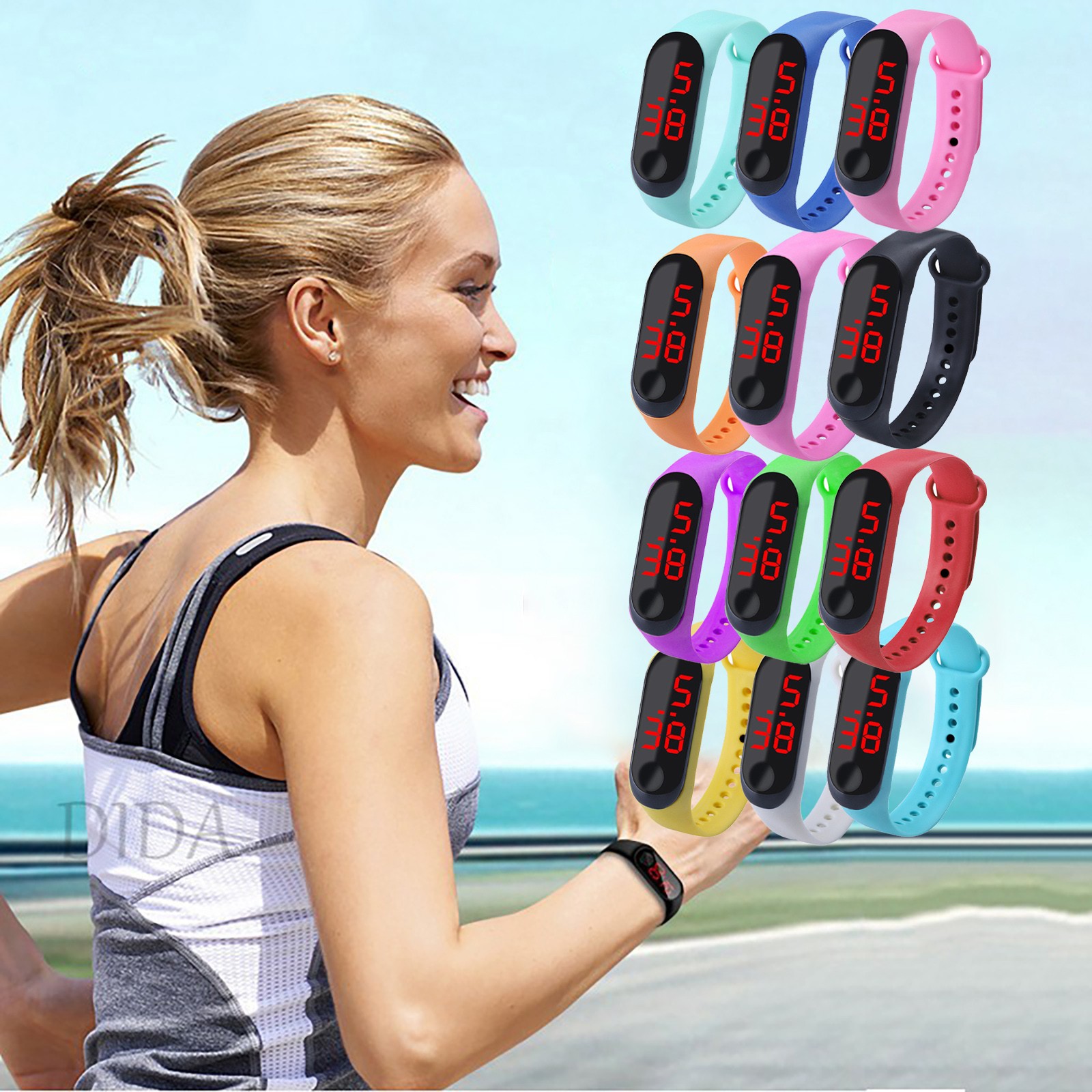 Jam tangan pintar olahraga lua - Smartwatch Watches Digital ulasan dan harga